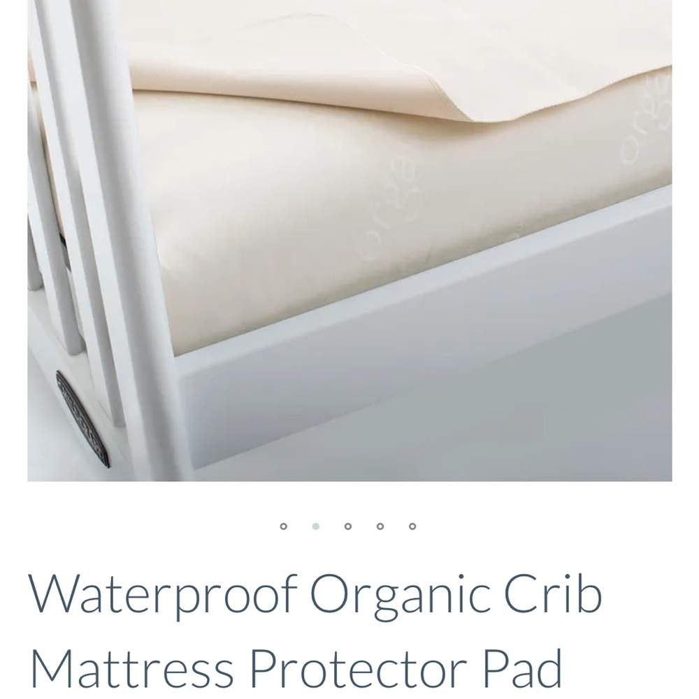 Naturepedic Organic Waterproof Crib Mattress Protector Pad - Cream
